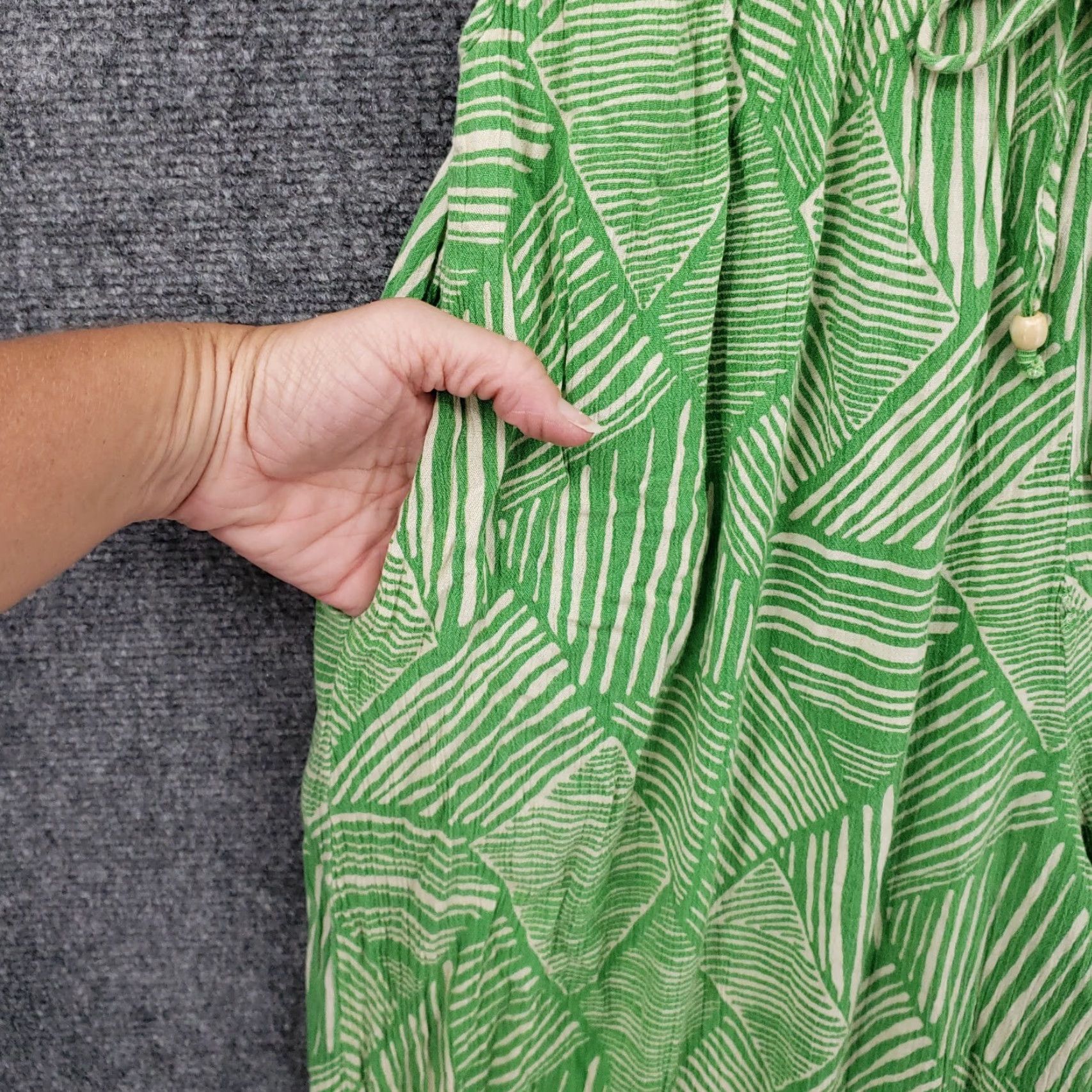 Vintage Band The Free Jumpsuit Women M Green Sleeveless V-Neck Wide-Leg One-Piece Casual Size 32" / US 10 / IT 46 - 5 Thumbnail