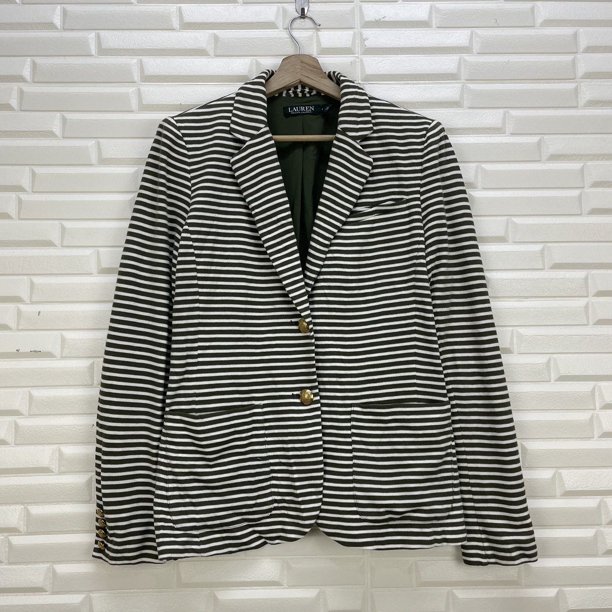 Designer × Polo Ralph Lauren × Ralph Lauren Polo Ralph Laure Stripes Jacket Size S / US 4 / IT 40 - 2 Thumbnail