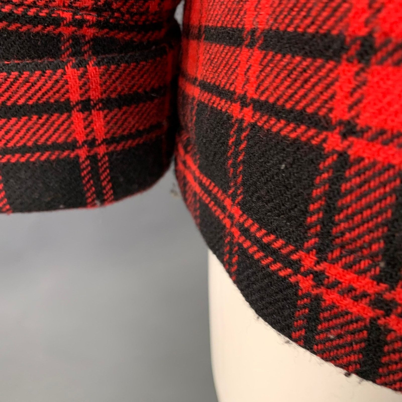Marc by Marc Jacobs MARC by MARC JACOBS Red Black Wool Double Breasted Coat Size M / US 6-8 / IT 42-44 - 6 Thumbnail