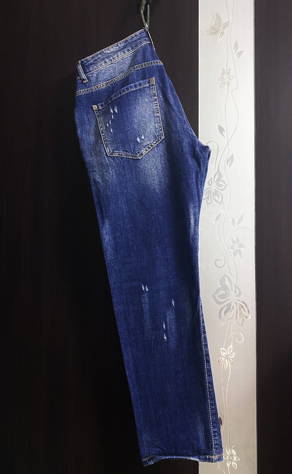 Dsquared2 Dsquared2 Distressed Washed Torn Denim Jeans Big Leather Tag Size US 38 / EU 54 - 25 Thumbnail