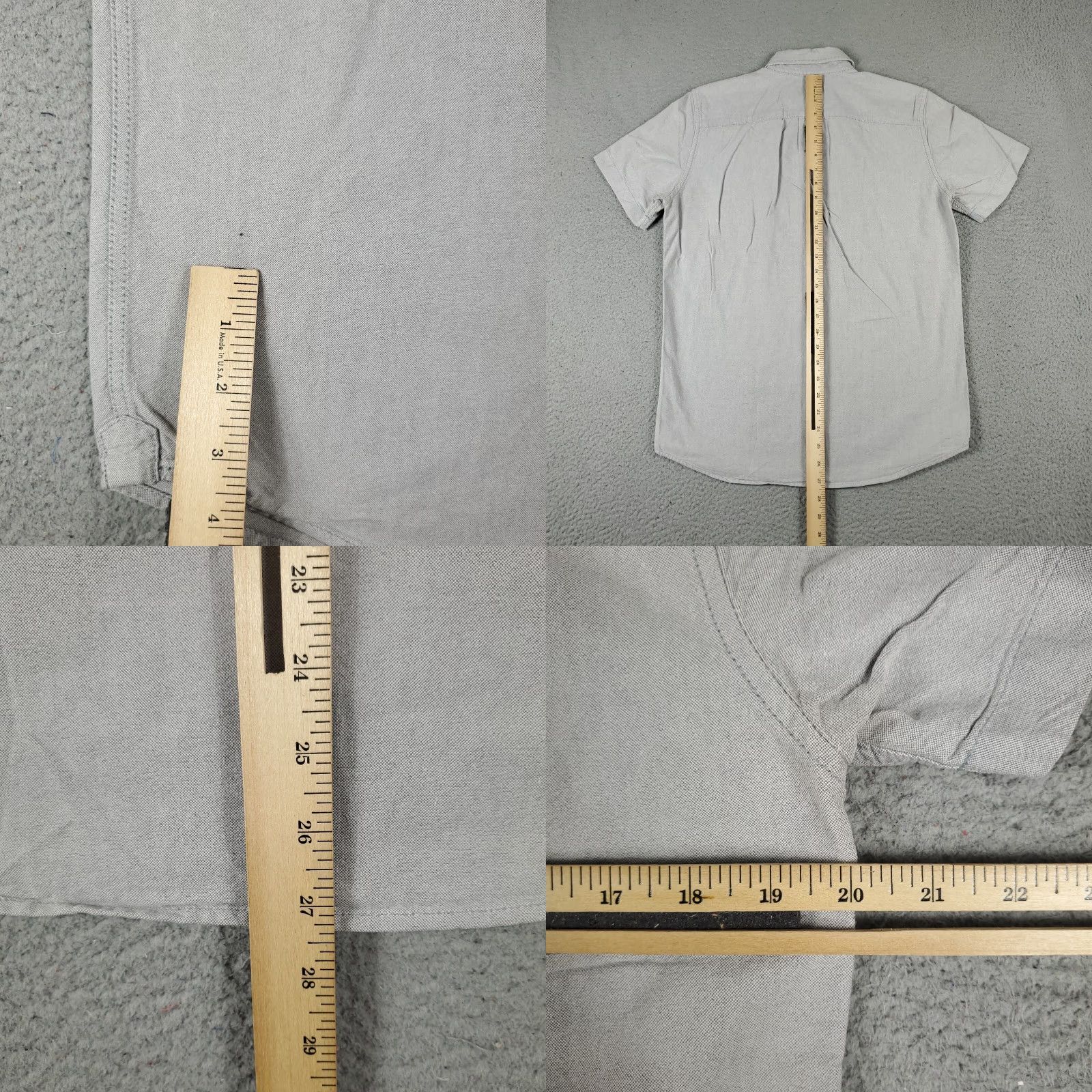 American Eagle Outfitters American Eagle Button-Up Shirt Mens Small Gray Short Sleeve Casual Preppy Size US S / EU 44-46 / 1 - 8 Thumbnail