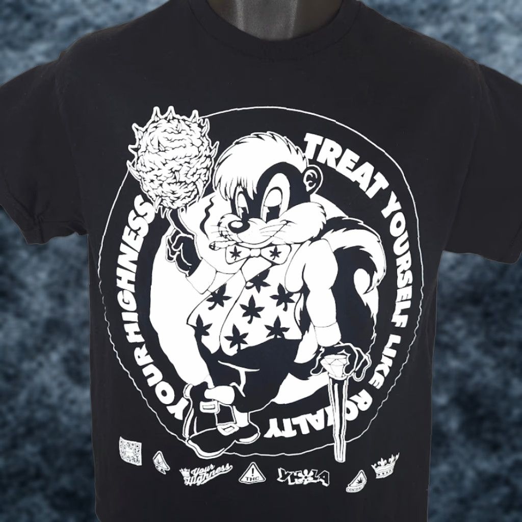Vintage Your Highness Cannabis T Shirt Mens Size Medium Black Weed Marijuana Size US M / EU 48-50 / 2 - 1 Thumbnail