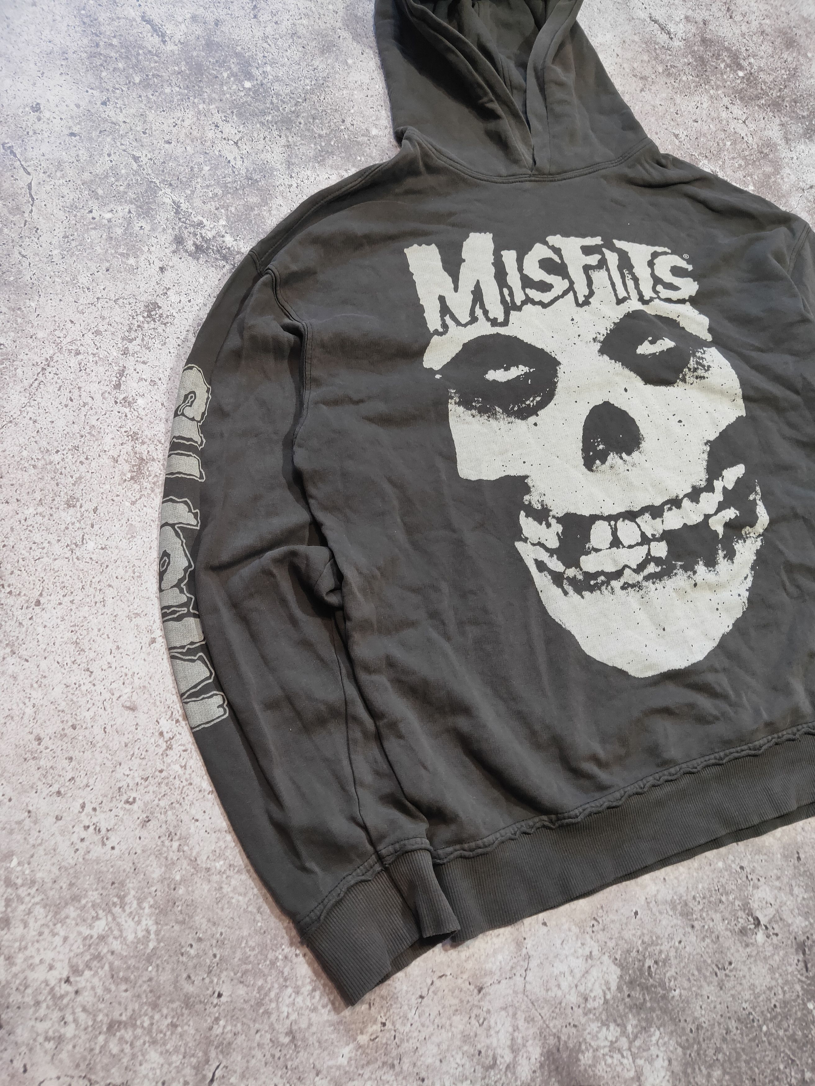 Band Tees × Misfits × Vintage Vintage Misfits Hoodie Skull Washed Punks H&M Emo Band Size US M / EU 48-50 / 2 - 5 Thumbnail