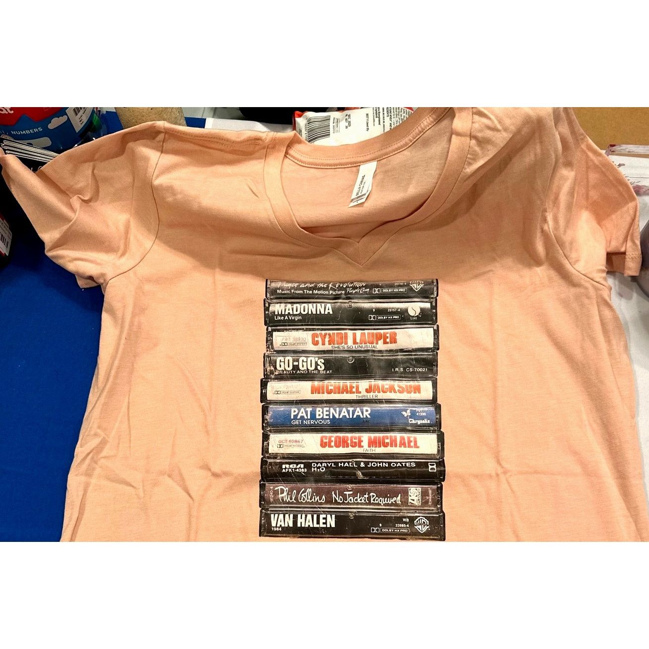 Other 80’s Rock Cassette Shirt For Music Lovers Heather Peach L Size L / US 10 / IT 46 - 3 Thumbnail