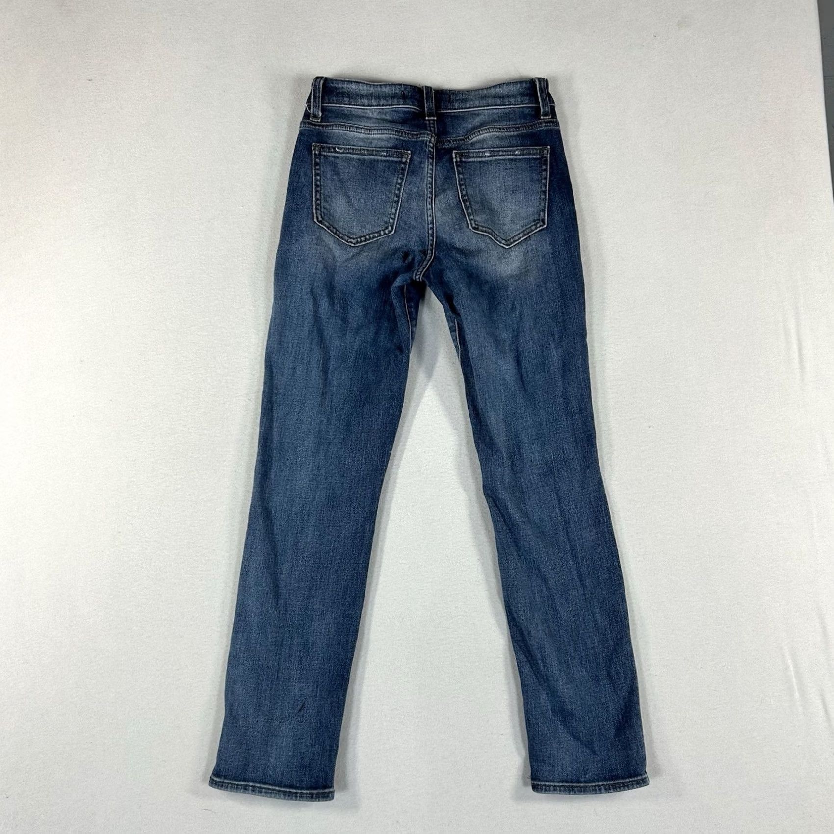 Vintage Willow Root The Everyday Jean Women 25 Blue Denim Straight Leg Casual Mid Womens 5-Pocket Design Stretch Mid Blue Jeans Size 42" / US 20 - 6 Thumbnail