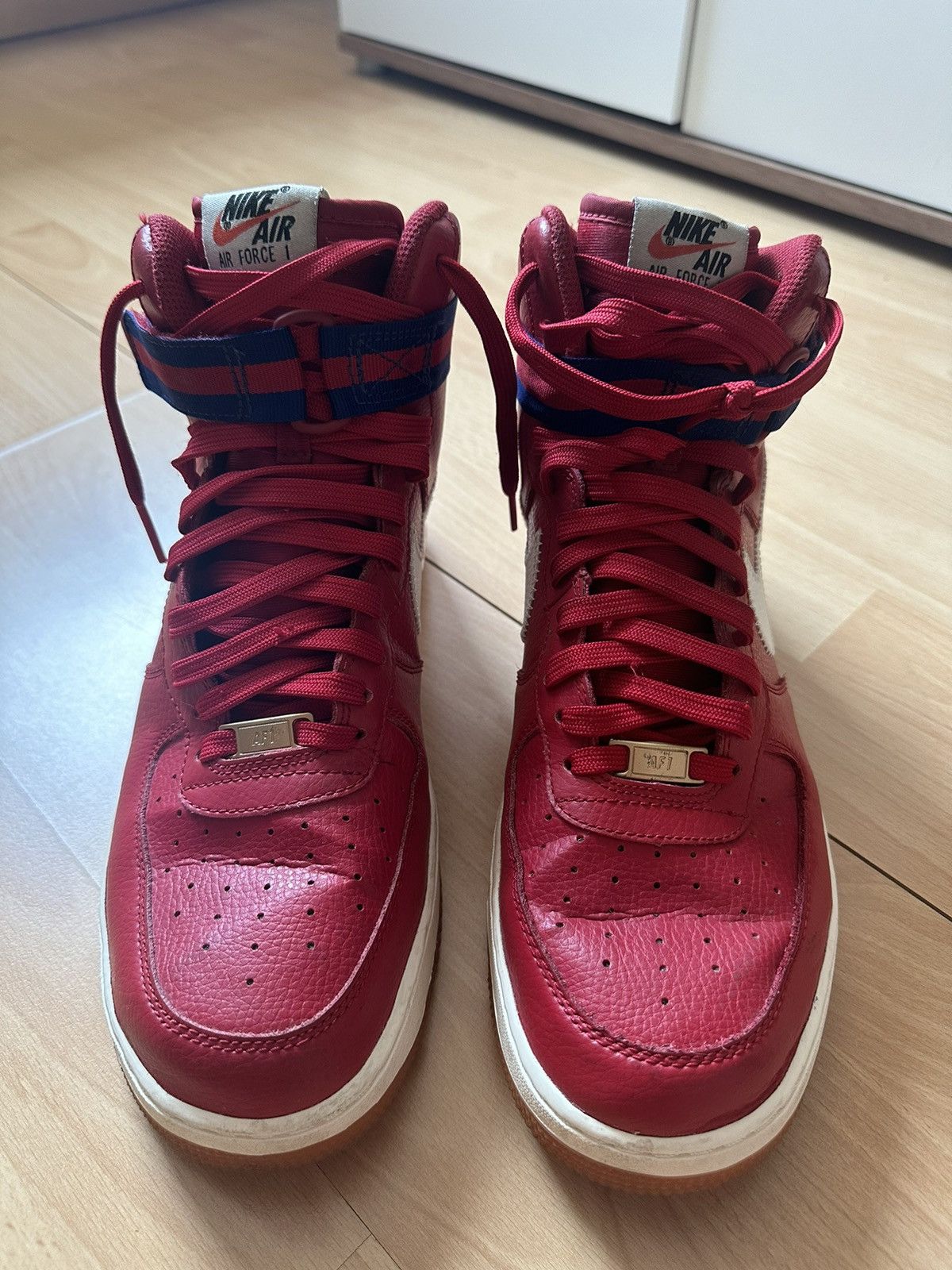 Nike Size 11 - Nike Air Force 1 '07 High Gym Red Size US 11 / EU 44 - 3 Thumbnail