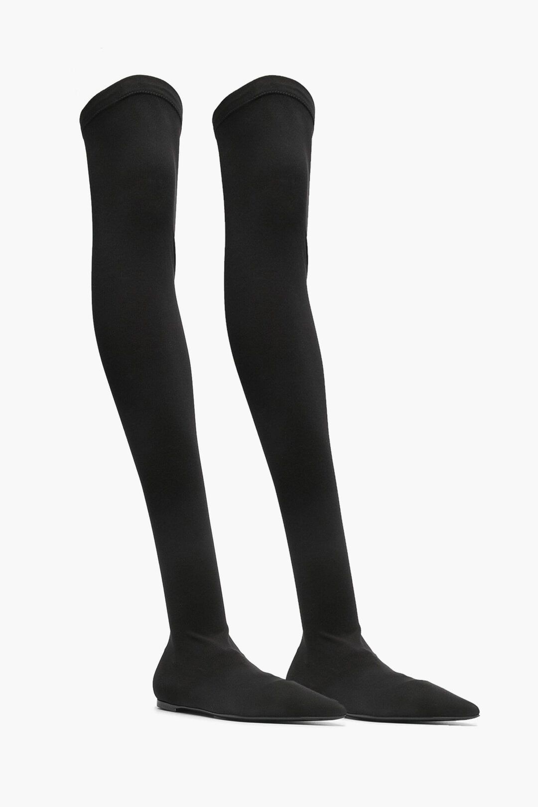 og1mm0125 Fabric Over-The-Knee Boots in Black