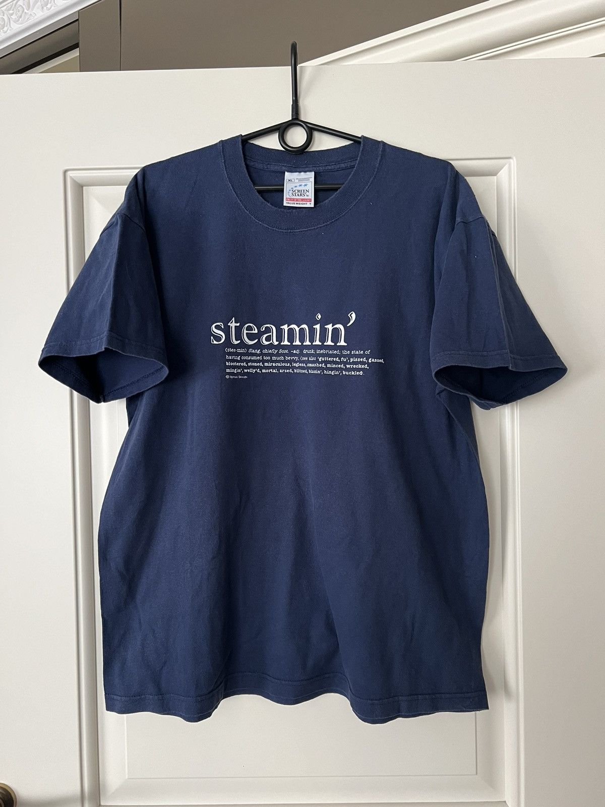 Vintage Vintage Y2K Adult " Steamin " Graphic Humor Tee Size US XL / EU 56 / 4 - 1 Thumbnail