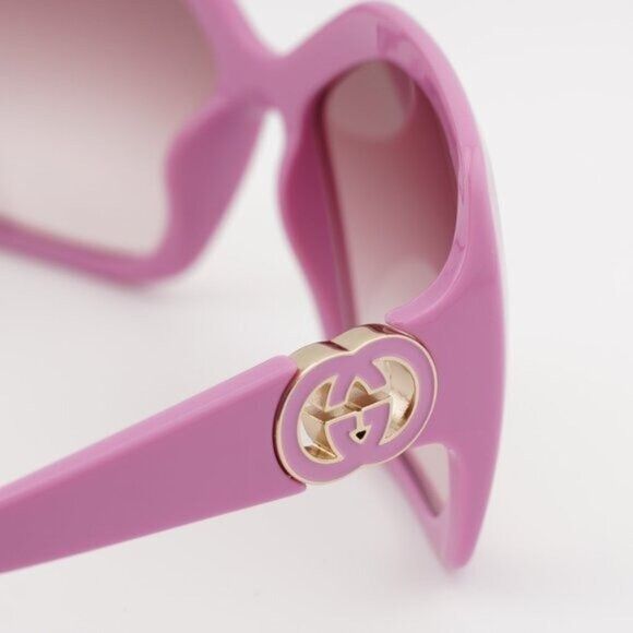 Gucci Gucci GG2015S 005 Sunglasses Pink Square Frame Size ONE SIZE - 5 Thumbnail