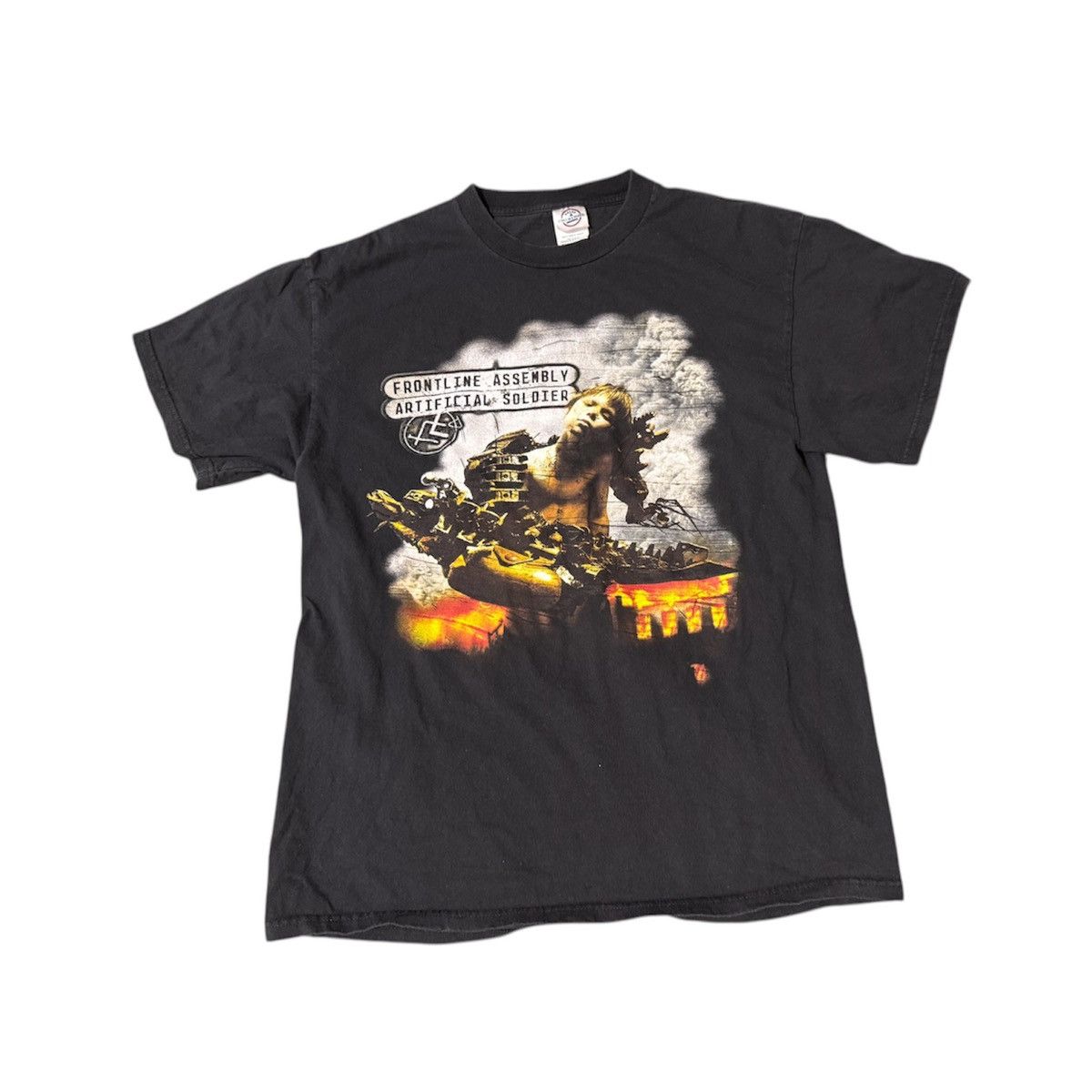 Vintage Vintage 00s Frontline Assembly Artificial Soldier T-Shirt Size US L / EU 52-54 / 3 - 1 Thumbnail
