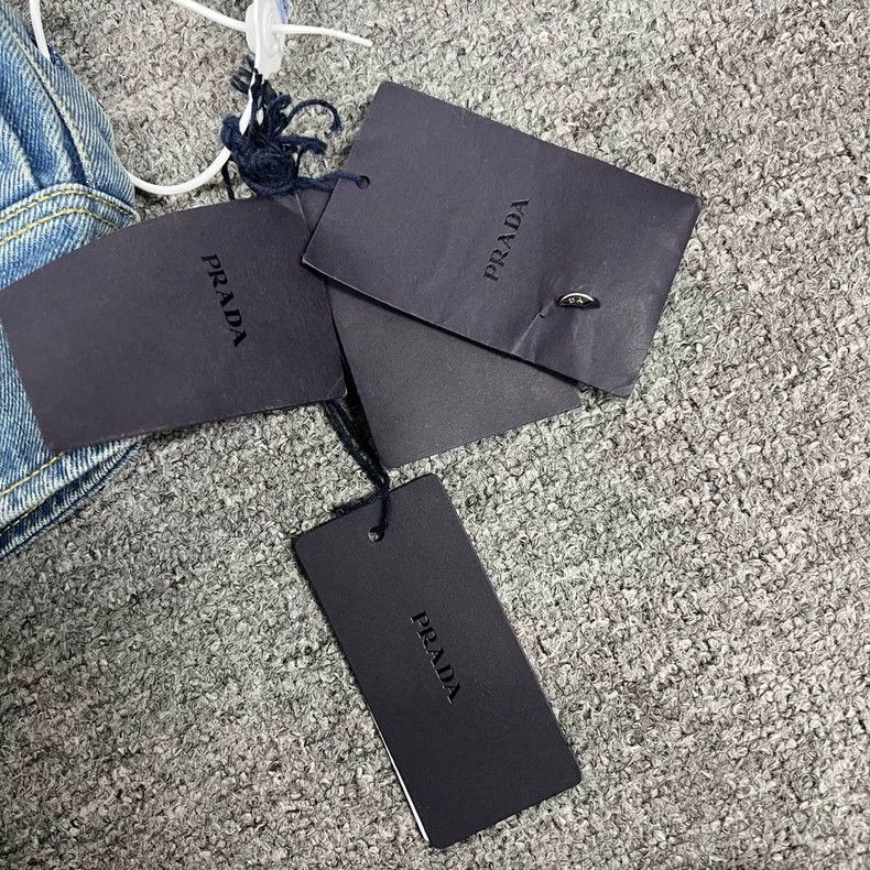 Prada Prada Size 36 Triangle silhouette denim shirt jacket size Size US S / EU 44-46 / 1 - 3 Thumbnail