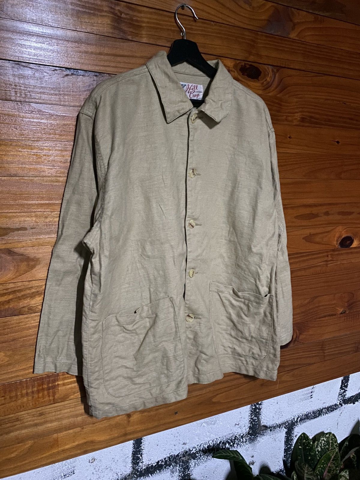 Japanese Brand Vintage Hillcop Beige Linen-Blend Casual Work Jacket Size US M / EU 48-50 / 2 - 5 Thumbnail