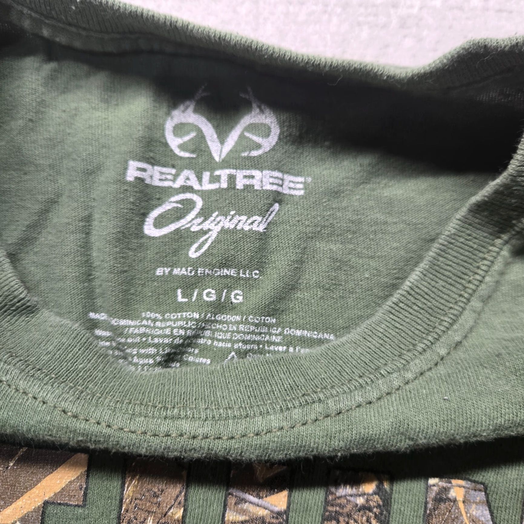 Realtree VINTAGE Real Tree "Nothing to see here" Camo Green T-Shirt Short Sleeve Men's L Large Size US L / EU 52-54 / 3 - 3 Thumbnail