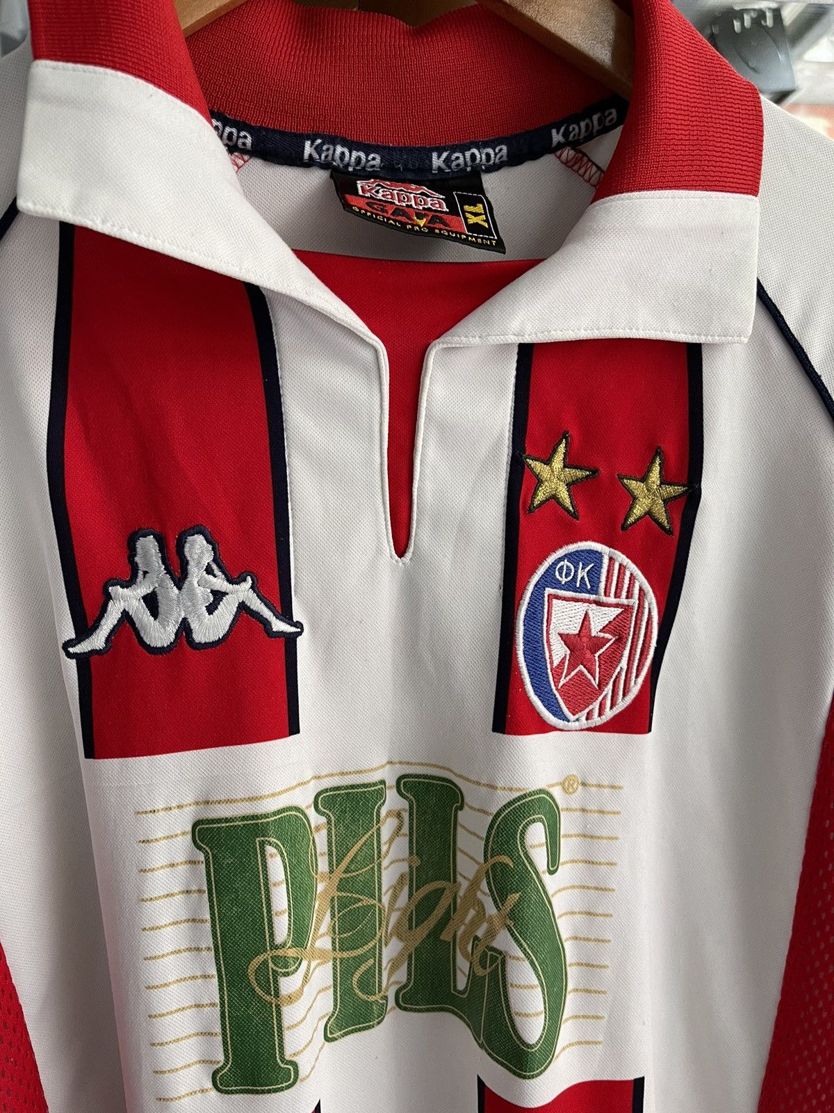 Kappa × Vintage Vintage Red Star Belgrade 1998 Home Jersey | Grailed