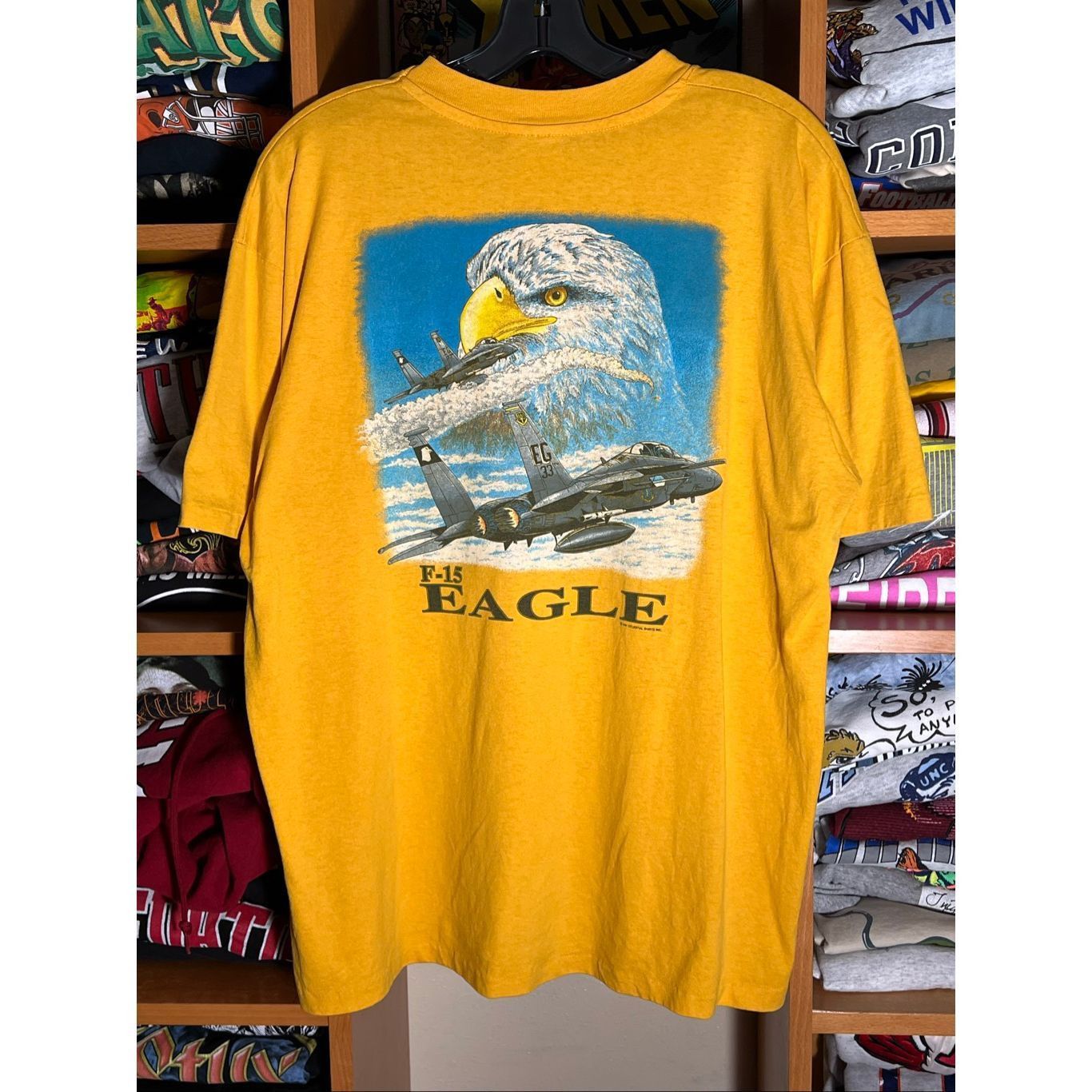 Vintage Vintage 59th Tac Ftr SQ Golden Pride F-15 Eagle Tee Size US XL / EU 56 / 4 - 3 Thumbnail