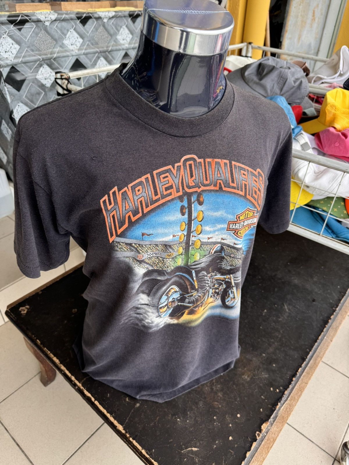 Harley Davidson × Vintage Harley Davidson 3D Emblem 1990 Vintage Tshirt Size US L / EU 52-54 / 3 - 13 Thumbnail