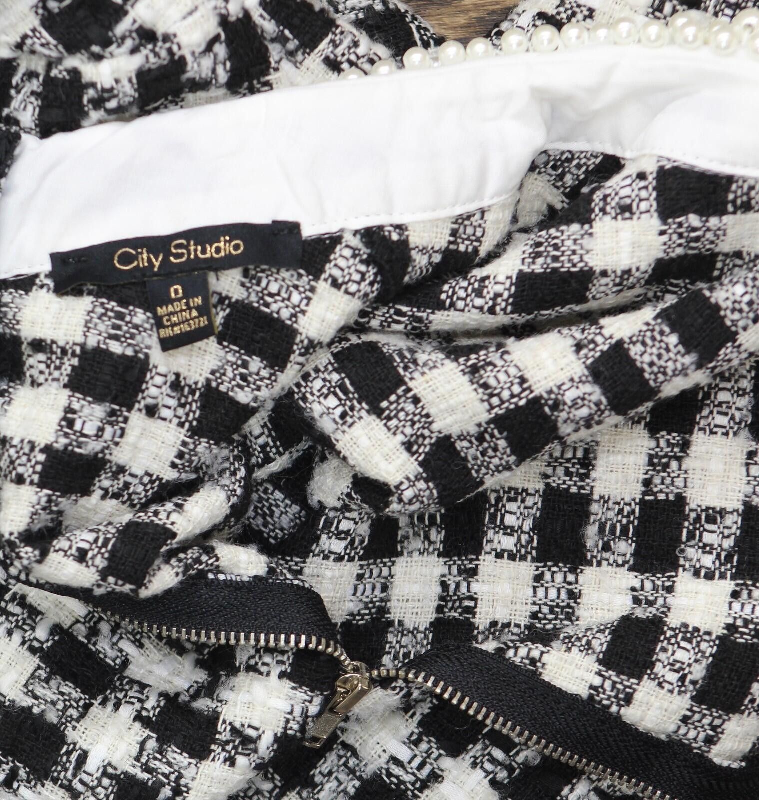 Other Nwt City Studio Pearl Collar Cocktail Dress Black / White 0 Size XS / US 0-2 / IT 36-38 - 4 Thumbnail