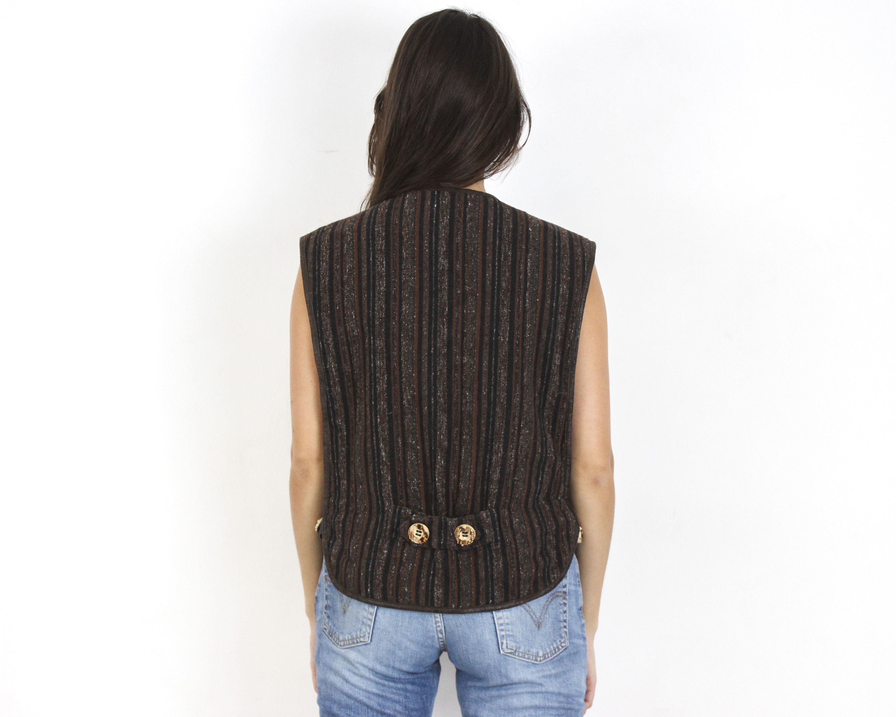Vintage LODENFREY Women S Trachten Linen Vest Tank Waistcoat Gilet Size S / US 4 / IT 40 - 4 Thumbnail