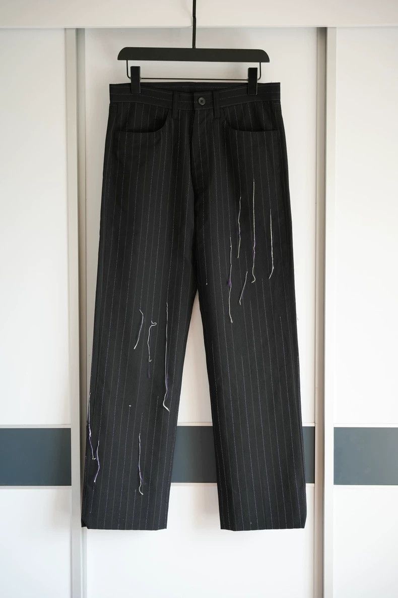 Yohji Yamamoto Yohji Yamamoto Yohji Yamamoto 03aw Striped Trousers Size US 40 / EU 56 - 1 Thumbnail