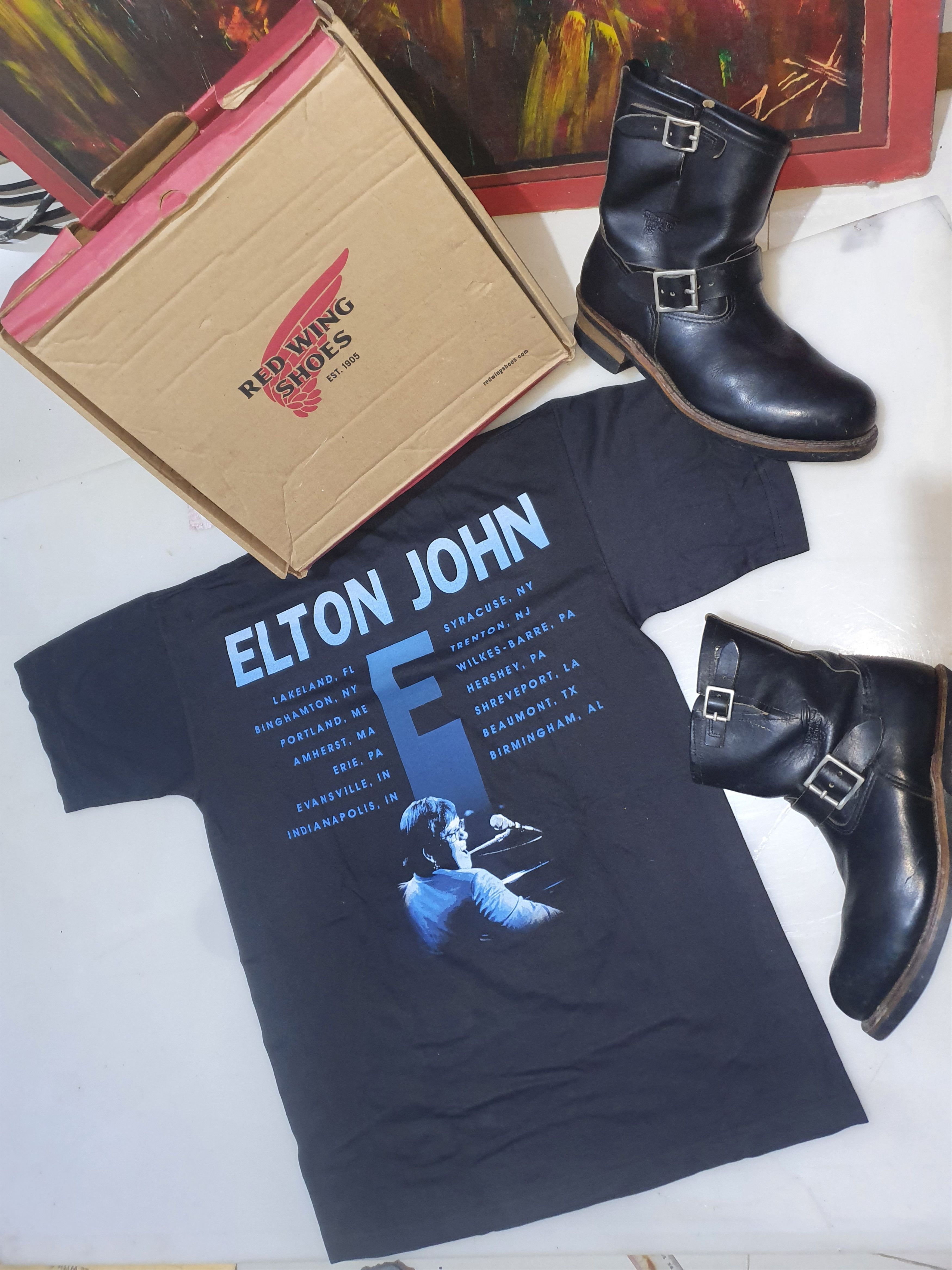 Band Tees 🌹ELTON JOHN, Michael Jackson Madonna Rod Stewart Beatles Size US L / EU 52-54 / 3 - 2 Thumbnail