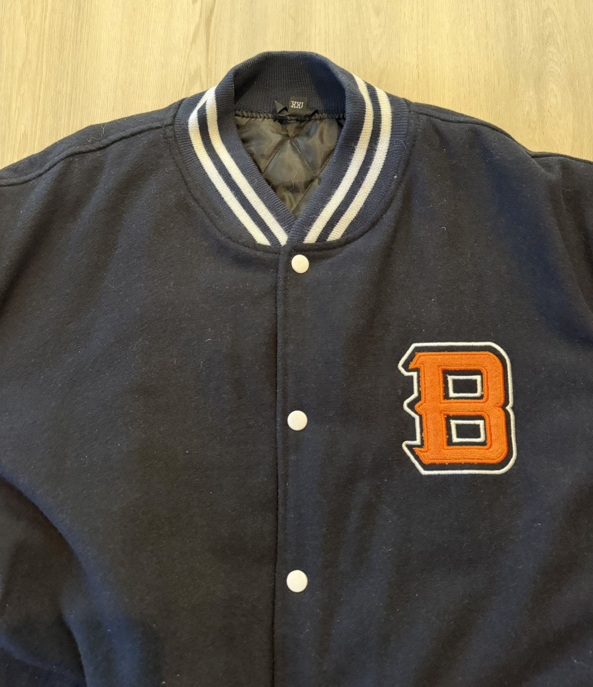 Vintage Vintage Wool Varsity Bomber Broncos Faux Leather Sleeves 2X Size US XXL / EU 58 / 5 - 7 Thumbnail