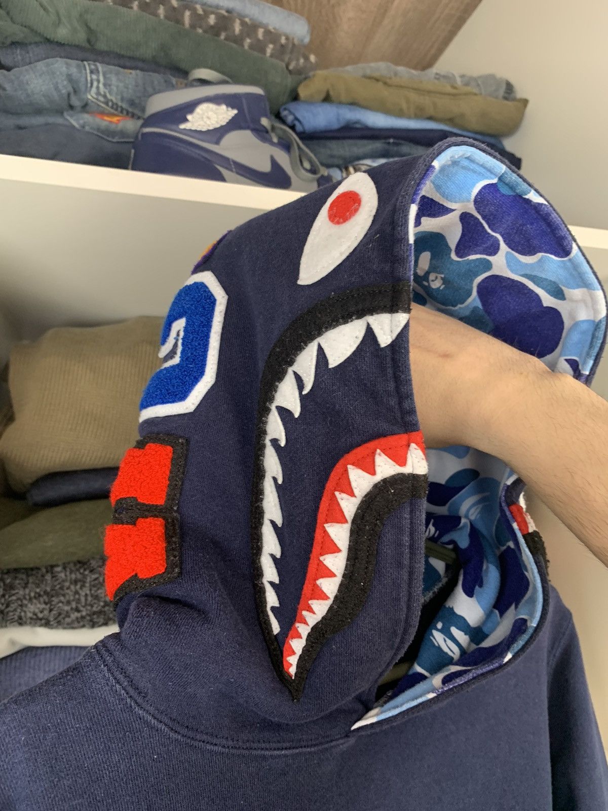 Bape A Bathing Ape Bape Shark Hoodie Made in Japan Size US M / EU 48-50 / 2 - 4 Thumbnail