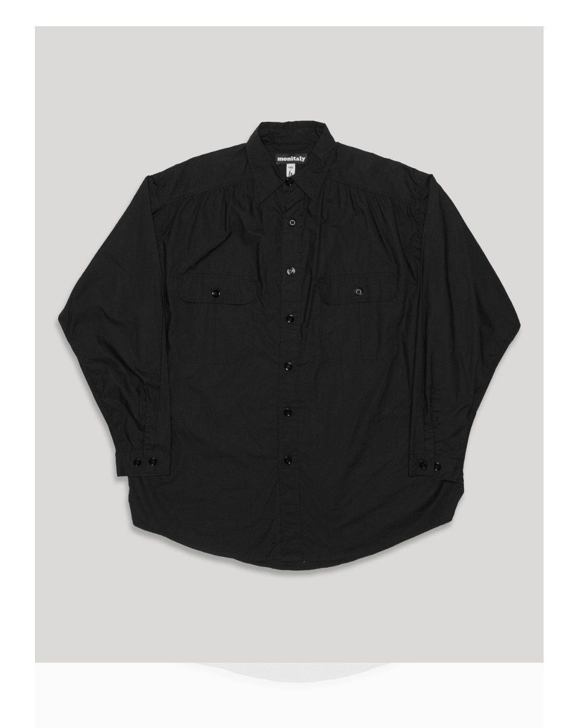 Monitaly Monitaly Giorgio Black Button Up Size US S / EU 44-46 / 1 - 1 Thumbnail