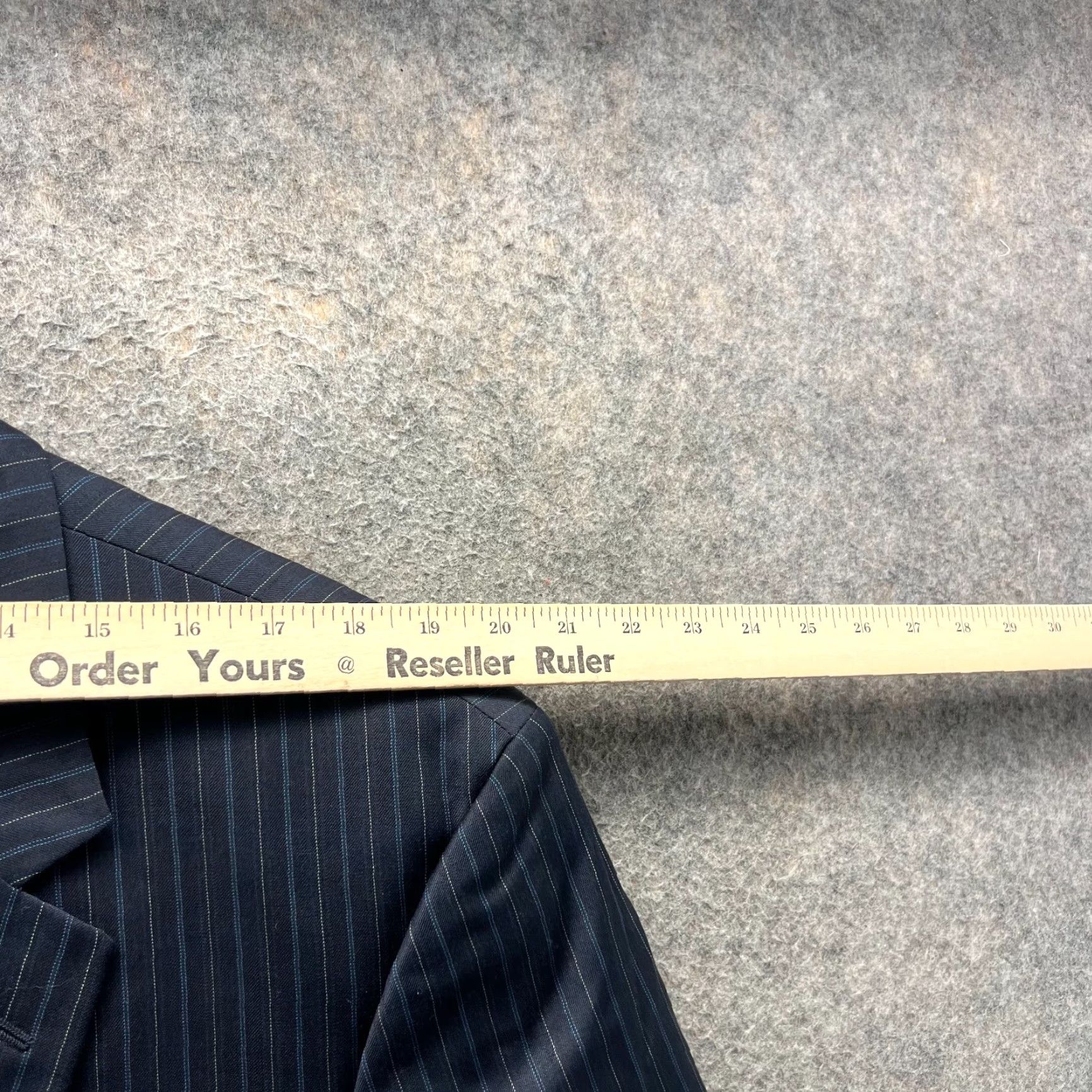 Hugo Boss VINTAGE? No. Hugo Boss Blazer Mens 42L Blue Sport Coat Jacket Striped Wool Suit Size 42R - 6 Thumbnail