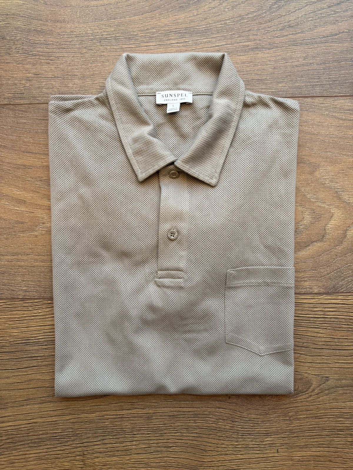 Sunspel Sunspel Beige Riviera Polo - Size L Size US L / EU 52-54 / 3 - 1 Thumbnail