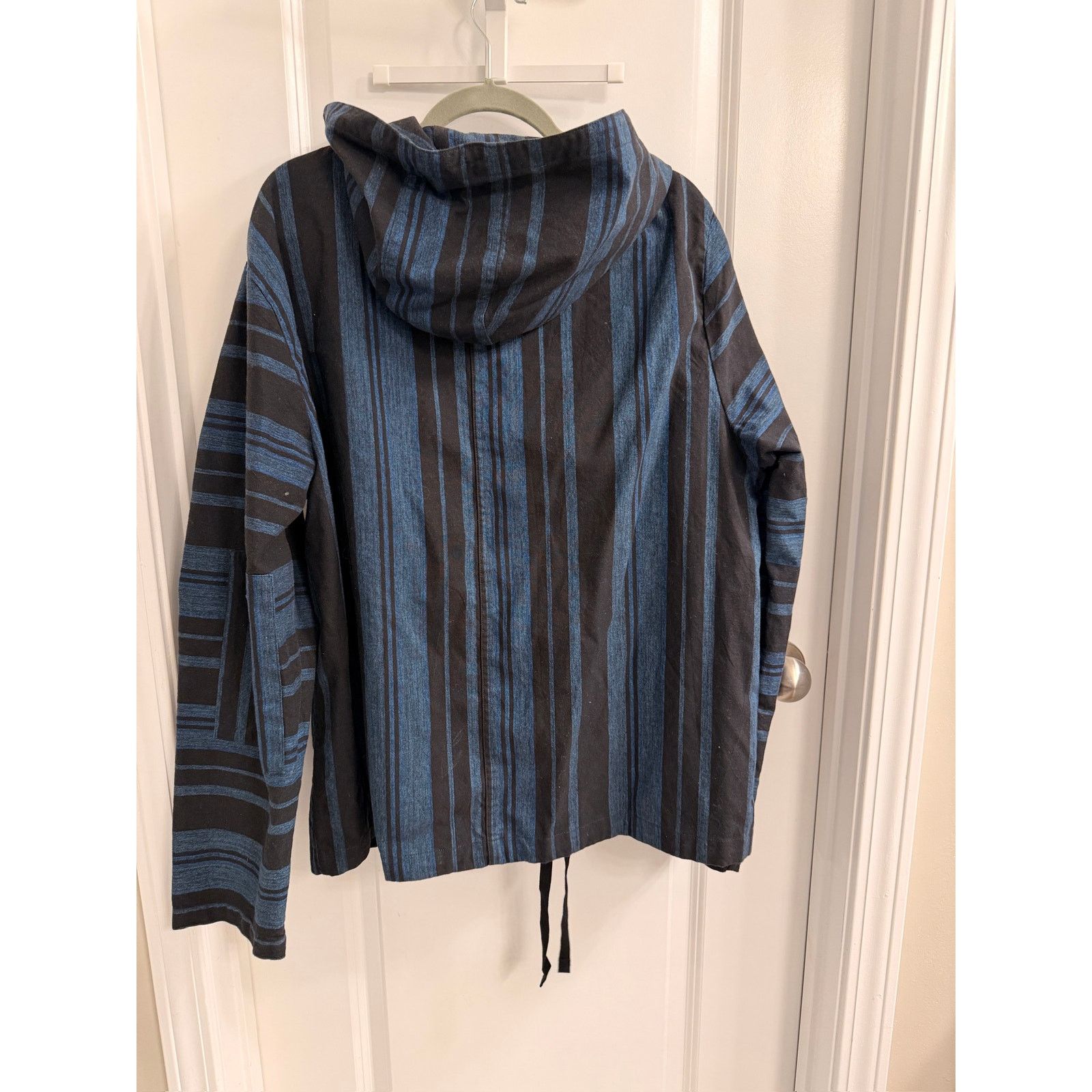 J.Crew Wallace & Barnes JCrew Baja Hood Blue Stripe Toggle Pullover Size US XL / EU 56 / 4 - 5 Thumbnail