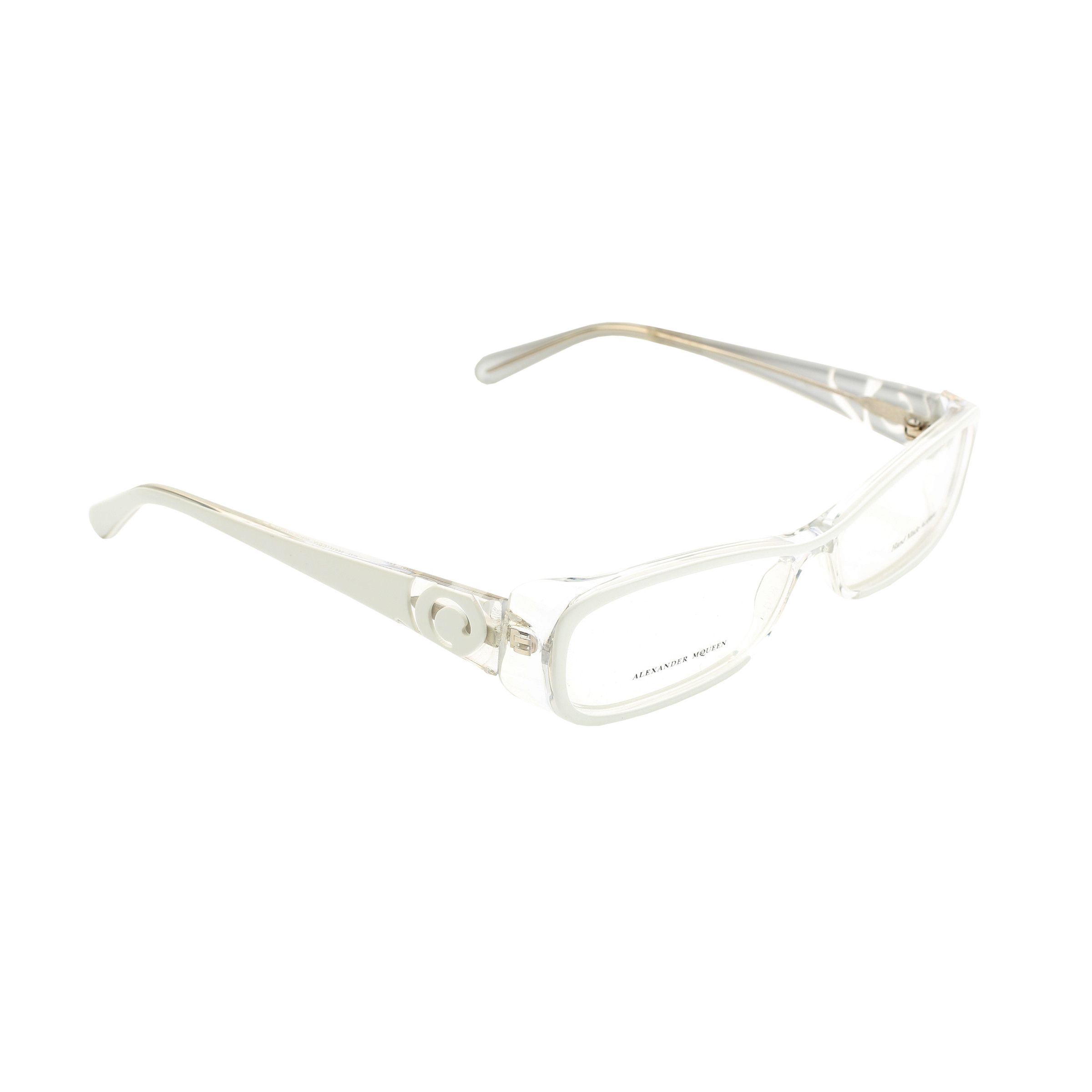 Alexander McQueen Alexander McQueen '00s White Transparent Rectangular Glasses Size ONE SIZE - 2 Thumbnail