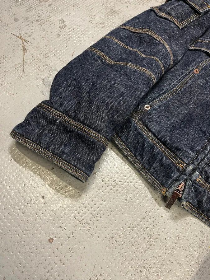 Moschino 2000s Moschino Cargo Navy Brut Denim Jacket Size M / US 6-8 / IT 42-44 - 6 Thumbnail