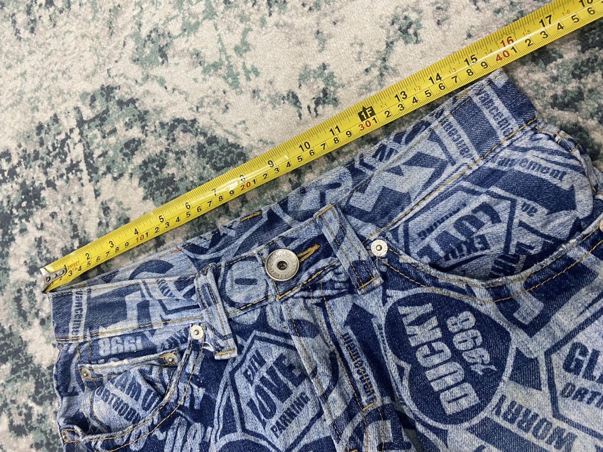 Hysteric Glamour Vintage Co&Lu All Over Acid Wash Printed Effect Smiley Jeans Size US 31 - 15 Thumbnail