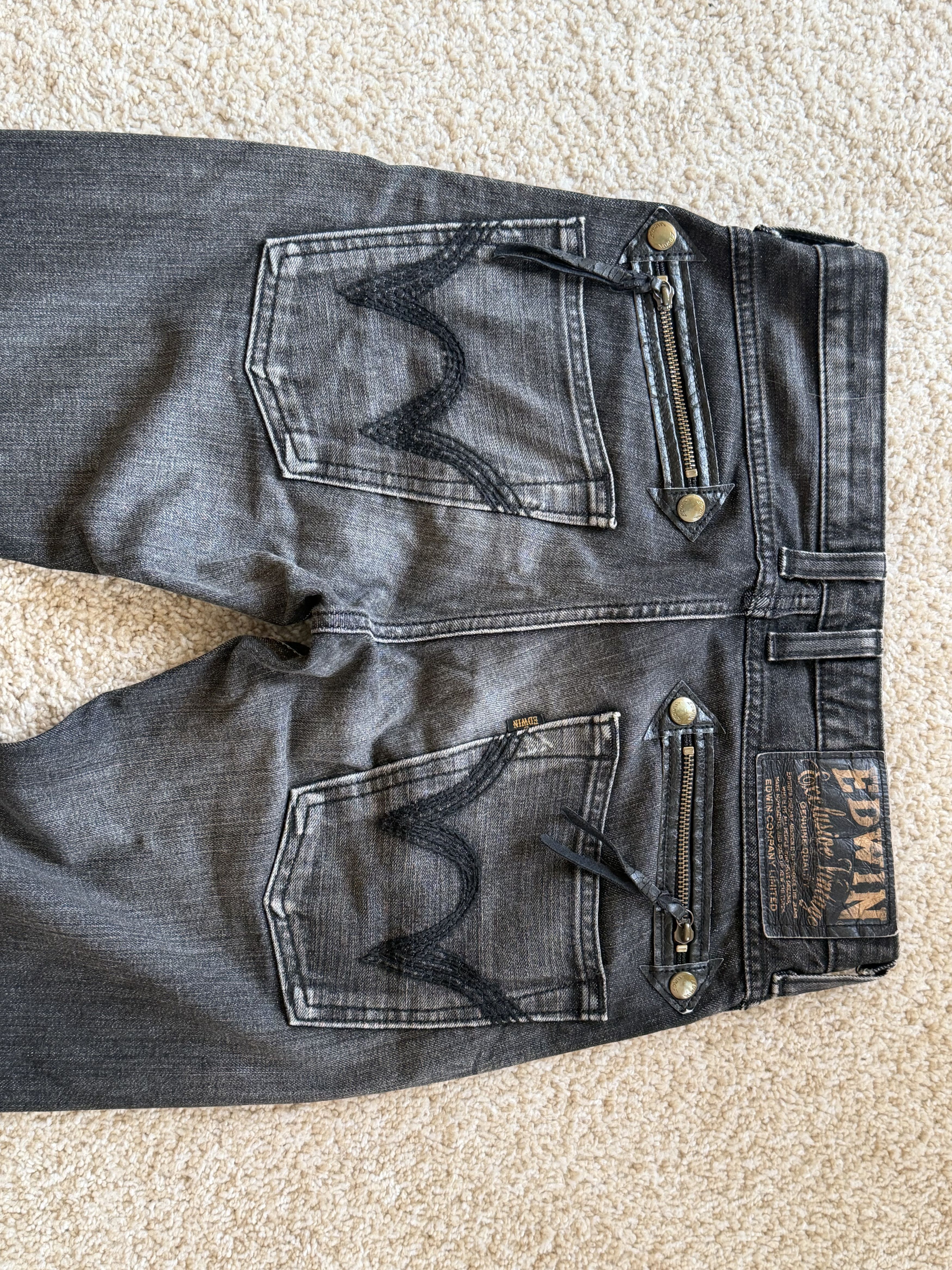 Edwin Rare Black Edwin Skinny Jeans, Zippers Size US 28 / EU 44 - 4 Thumbnail