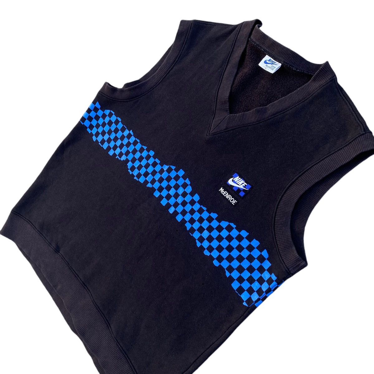 Nike 🔥Iconic Vtg 80s Nike John McEnroe Checkerboard Vest Size US L / EU 52-54 / 3 - 1 Thumbnail