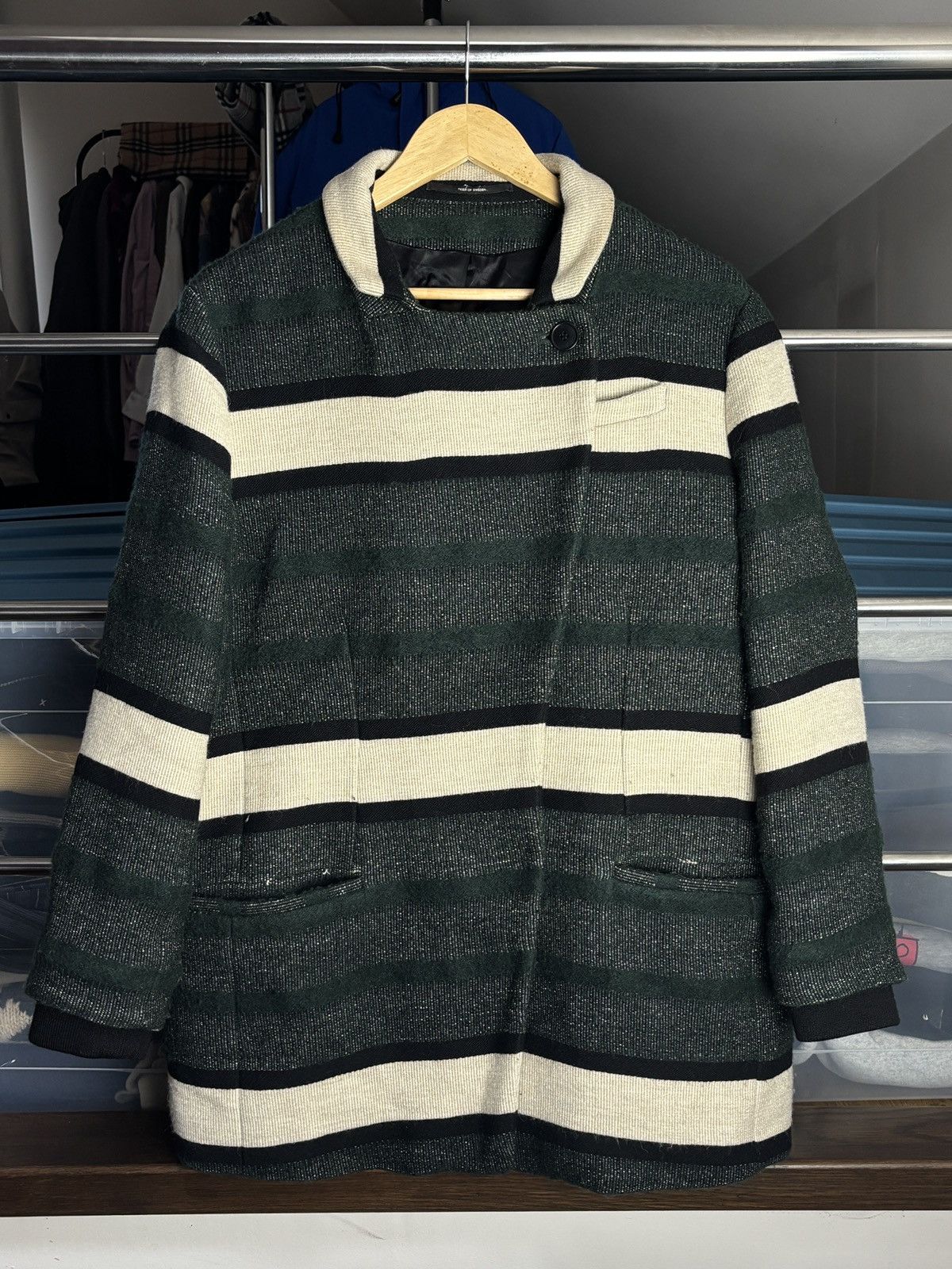 Tiger of Sweden Tiger Of Sweden Duffle Coat Wool Cotton Mohair Size S / US 4 / IT 40 - 2 Thumbnail