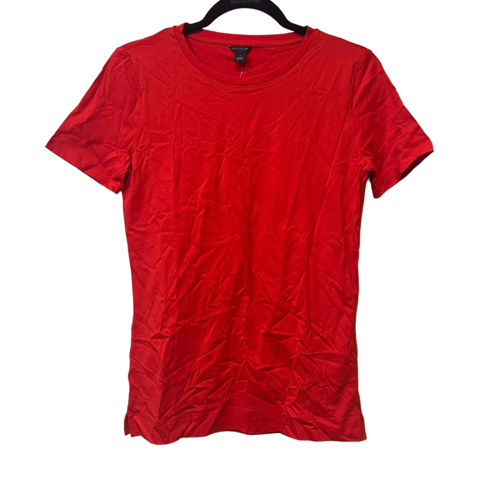 Ann Taylor NEW Ann Taylor Orange Short Sleeve Pima Cotton T-Shirt Top S Size S / US 4 / IT 40 - 1 Thumbnail