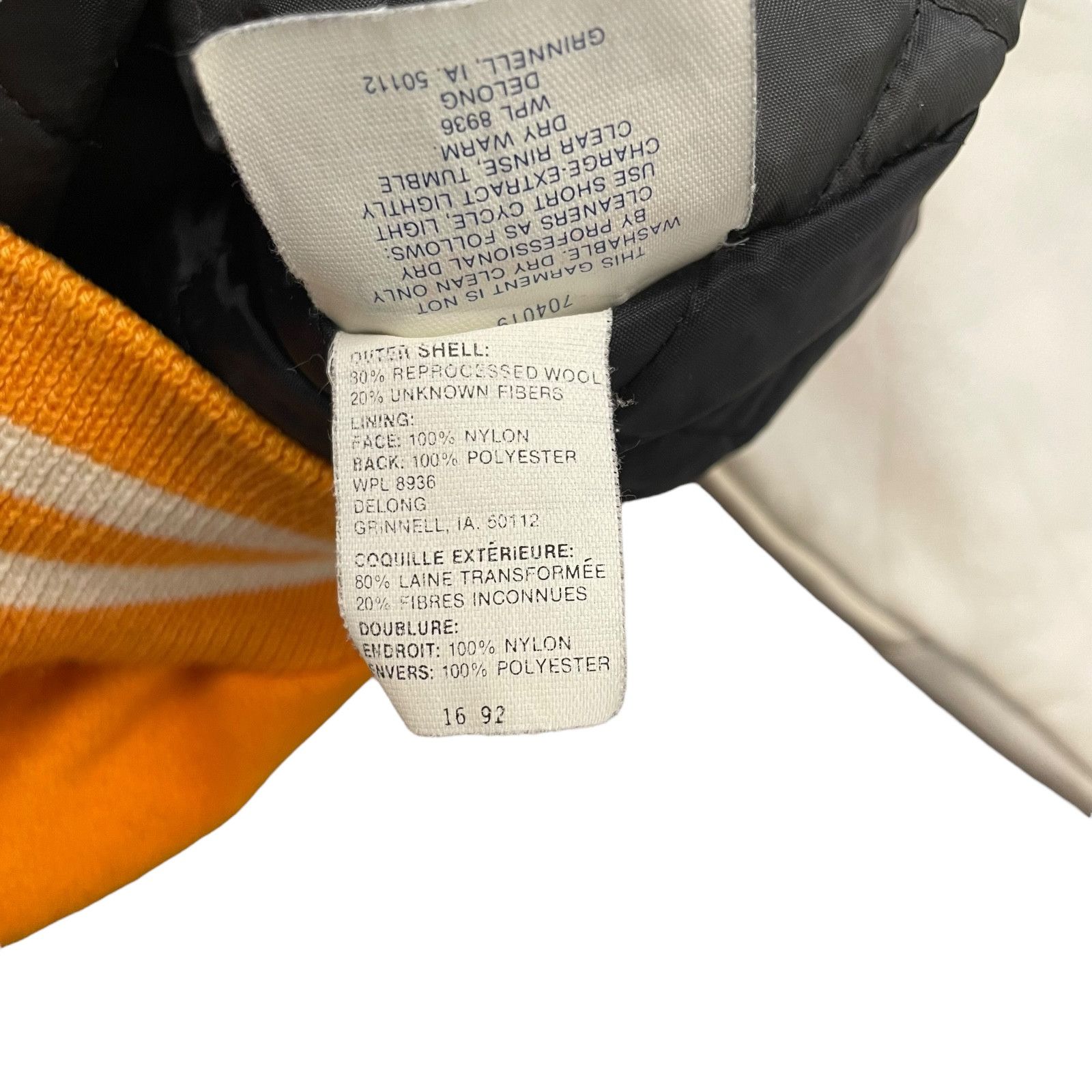 NCAA RARE VTG 90s TENNESSEE VOLUNTEERS VOLS DELONG VARSITY JACKET Size US L / EU 52-54 / 3 - 8 Thumbnail