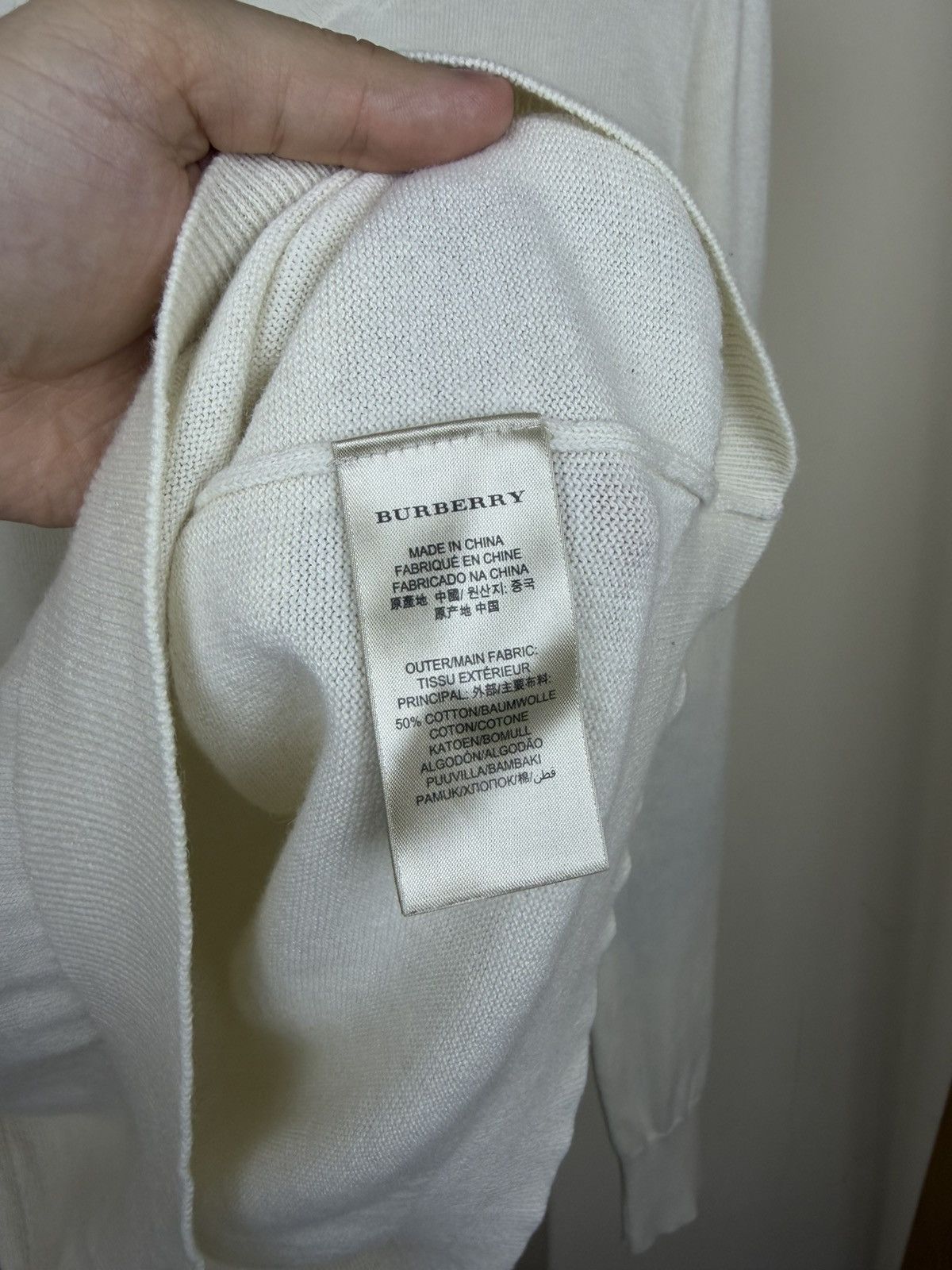 Burberry Vintage Burberry brit cotton cashmere sweater size L Size L / US 10 / IT 46 - 10 Thumbnail