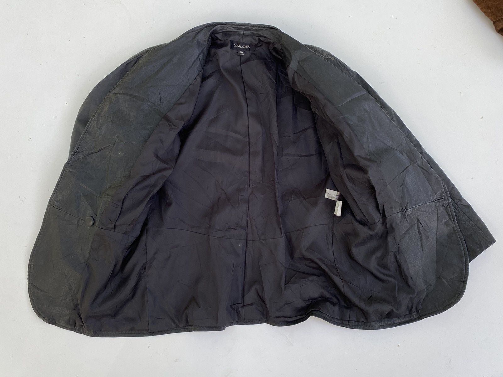 Japanese Brand × Vintage Vtg Leather Jacket Sun Leather Size M / US 6-8 / IT 42-44 - 3 Thumbnail