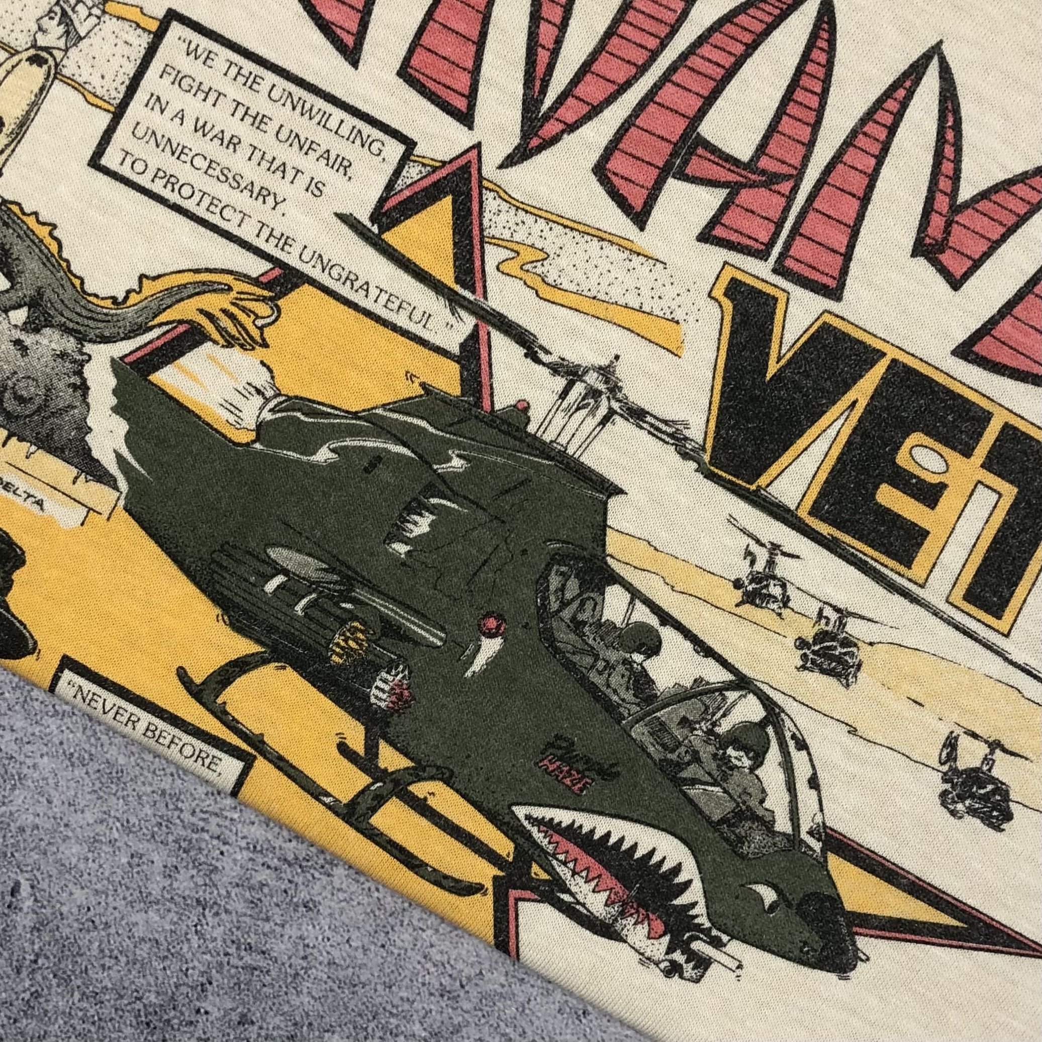 Vintage 90s Vietnam Vets Lest We Forget R. Wetzel Tee Size US L / EU 52-54 / 3 - 4 Thumbnail