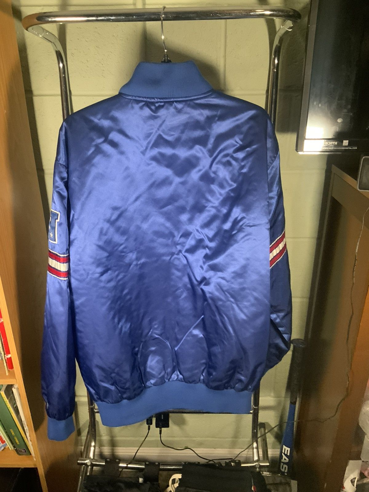 Starter New York Giants Starter Satin Jacket (BLUE) Size US XL / EU 56 / 4 - 3 Thumbnail