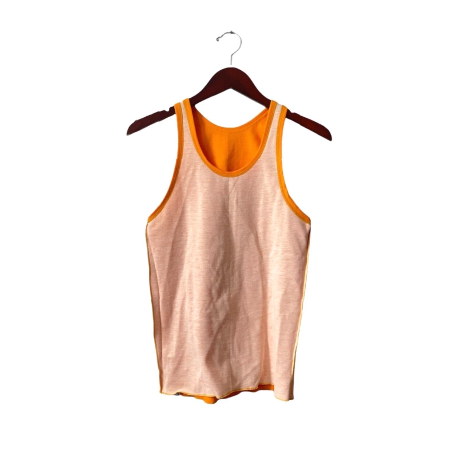 Vintage VINTAGE Russell athletic Tank Shirt Mens S NOS 80s Gold White Basketball Jersey Reversible 70s 90s NWOT USA Long 22.5" Across 15.5" Across Size US S / EU 44-46 / 1 - 5 Thumbnail