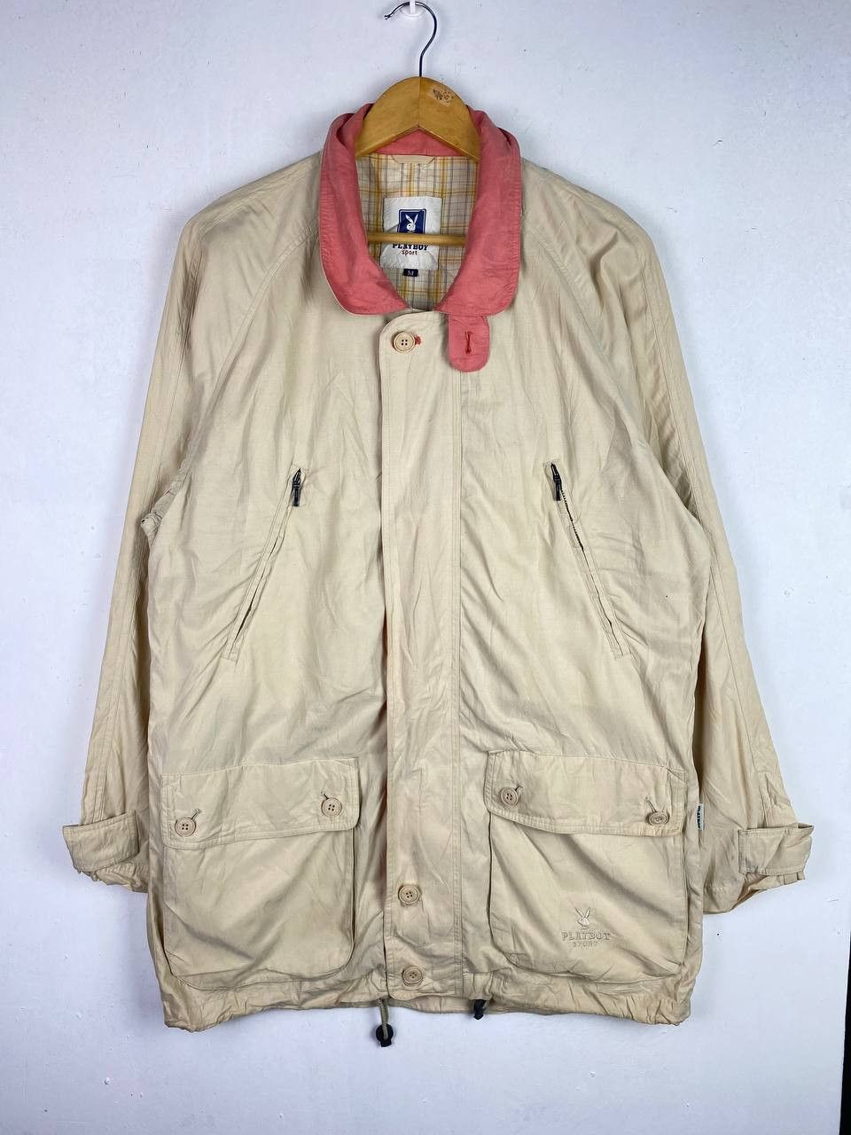 image of Avant Garde x Playboy Vintage Playboy Sport Jacket Big Pocket in Cream, Men's (Size Medium)