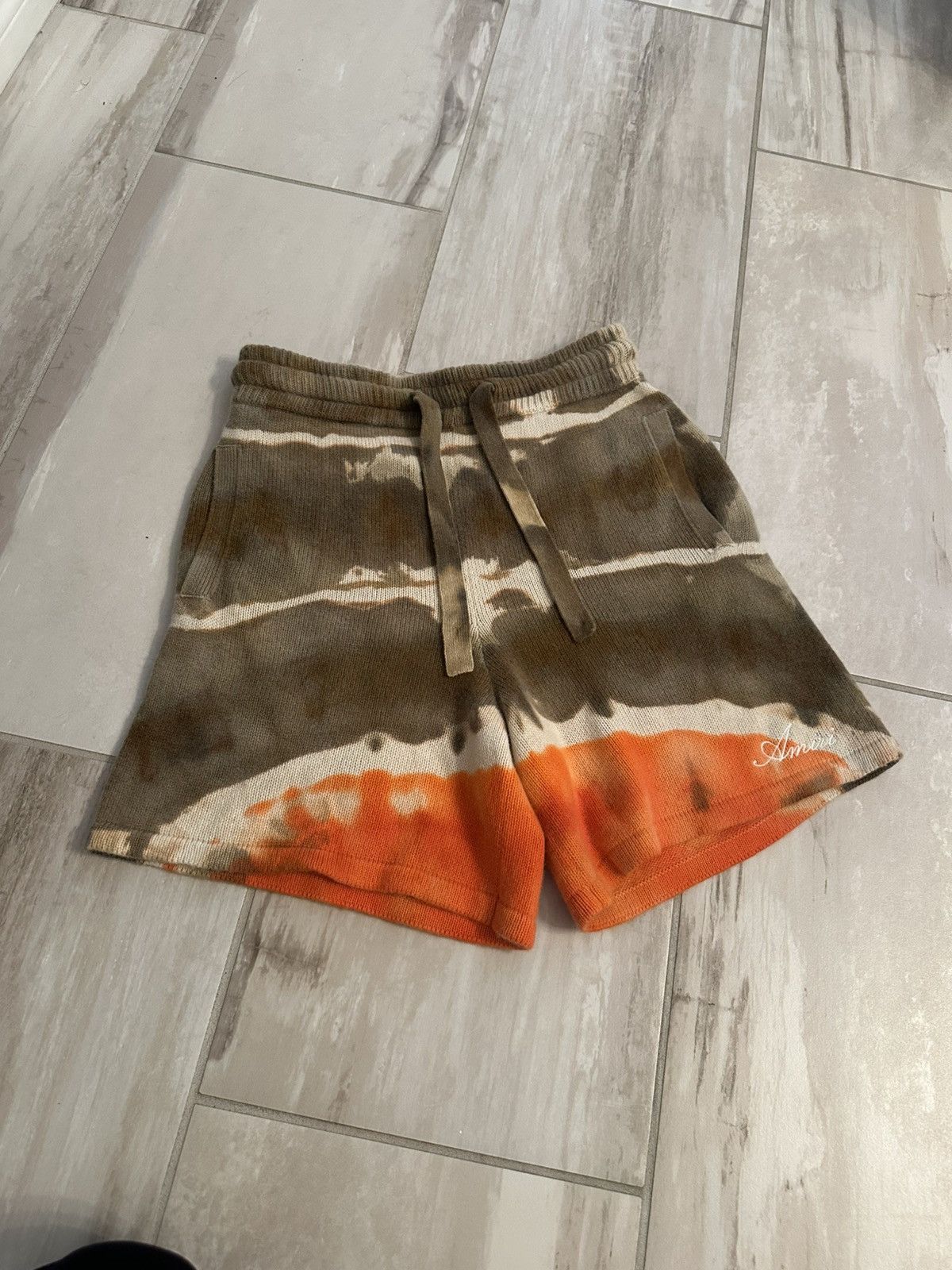 New Amiri Tie dye cashmere shorts