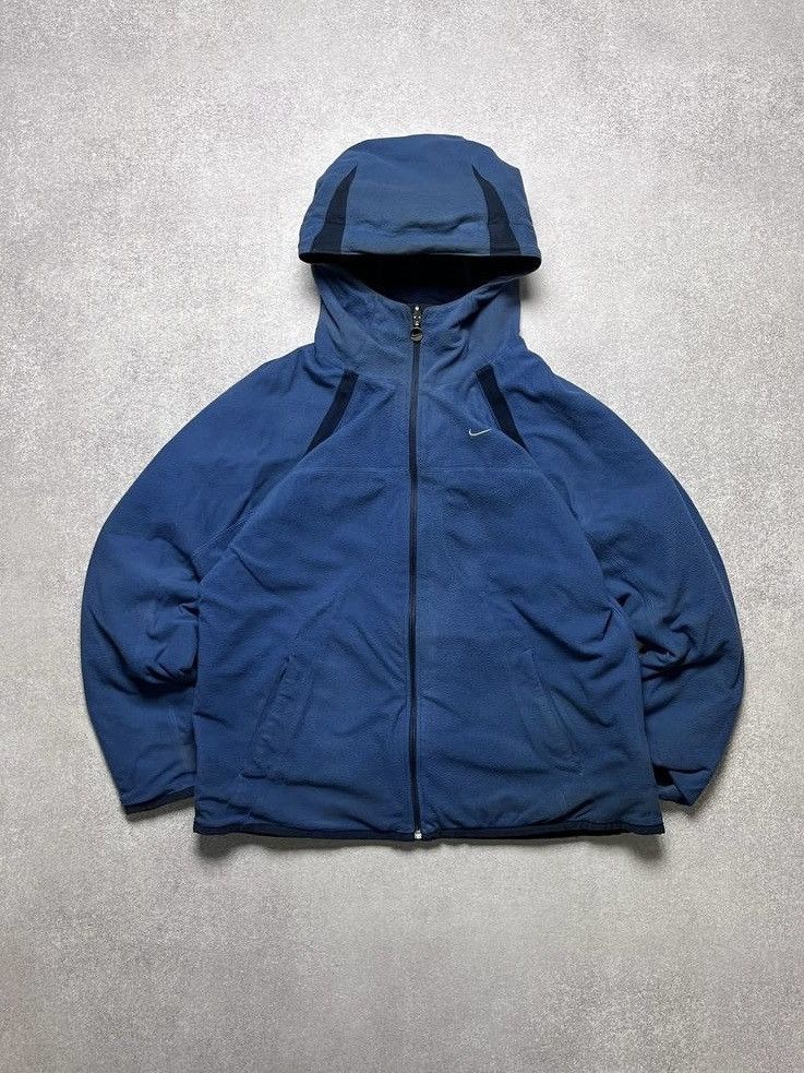 Nike Vintage Nike Swoosh Reversible Fleece Winter Jacket M Size US M / EU 48-50 / 2 - 1 Thumbnail