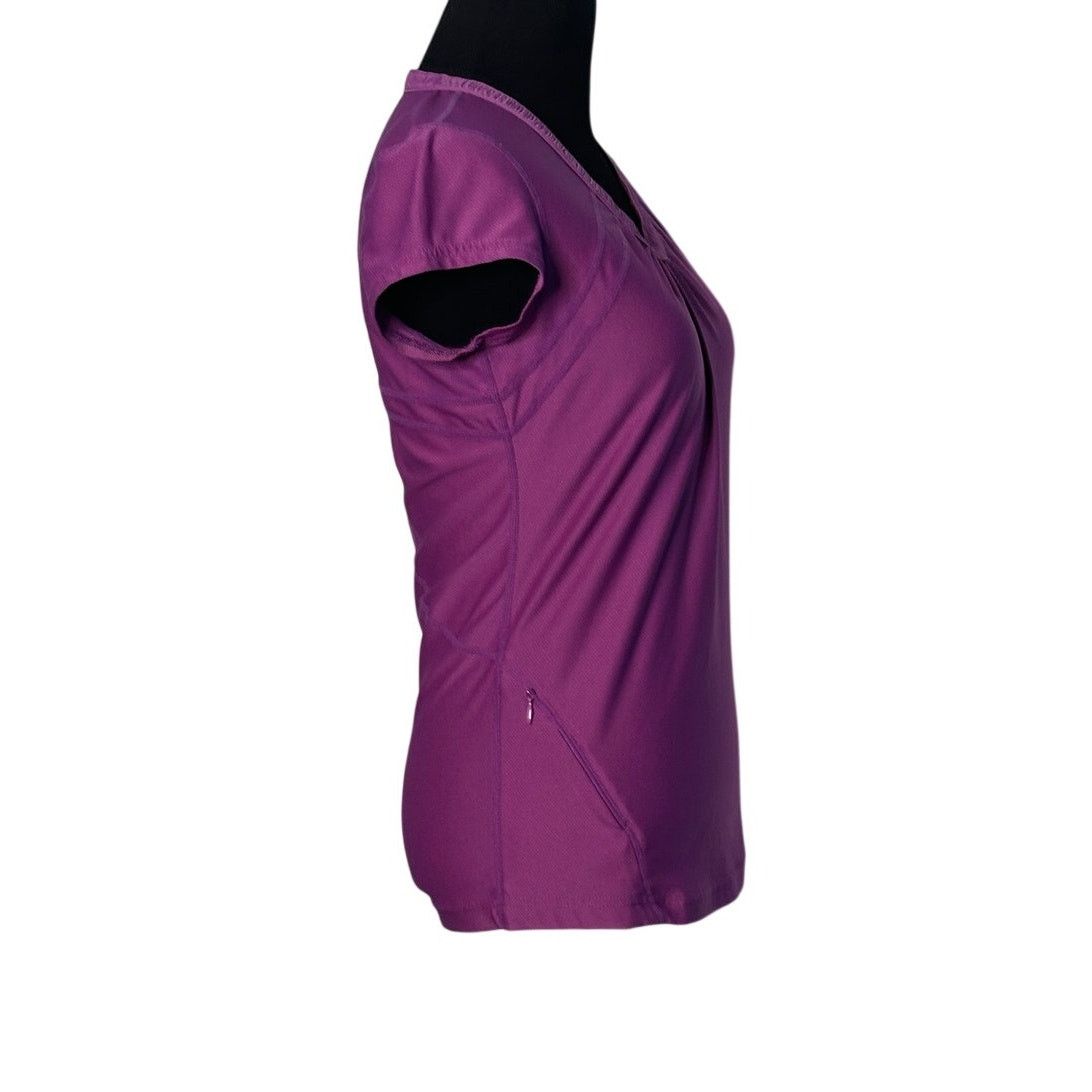 Athleta Athleta pink purple short sleeves fitted top size XS Size XS / US 0-2 / IT 36-38 - 13 Thumbnail