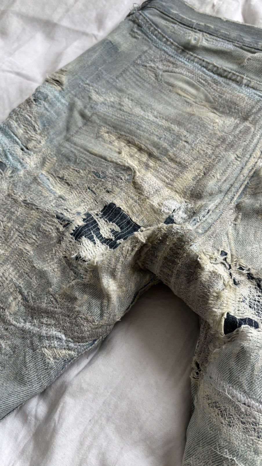 Maison Margiela ⓪ ⑩ GRAIL Maison Martin Margiela artisanal jeans repaired Size US 32 / EU 48 - 14 Thumbnail