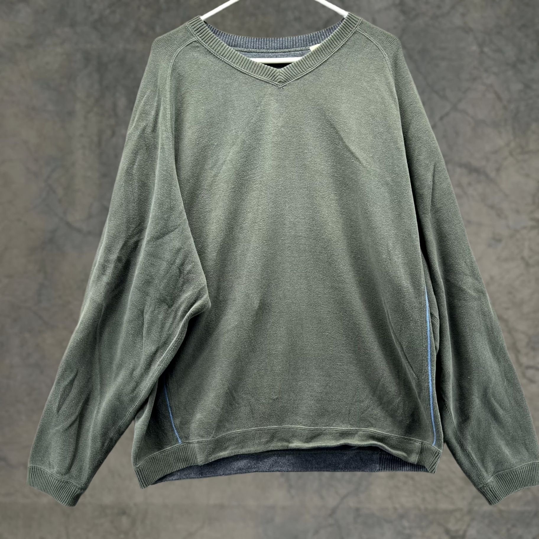 Tommy Bahama Tommy Bahama Sweater Mens XL Green V-Neck Pullover Knit Reversible Knit Pullover Casual Mens XL Green Tommy Bahama Sweater Size US XL / EU 56 / 4 - 1 Thumbnail