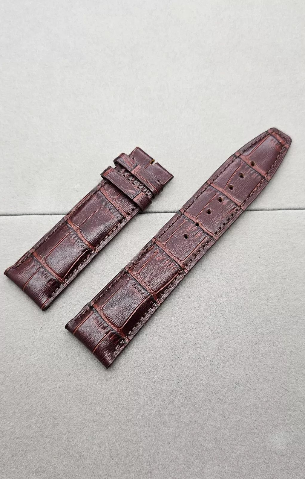 IWC Schaffhausen IWC 22MM Brown Leather Watch Strap Suitable for IWC watchs Size ONE SIZE - 2 Thumbnail